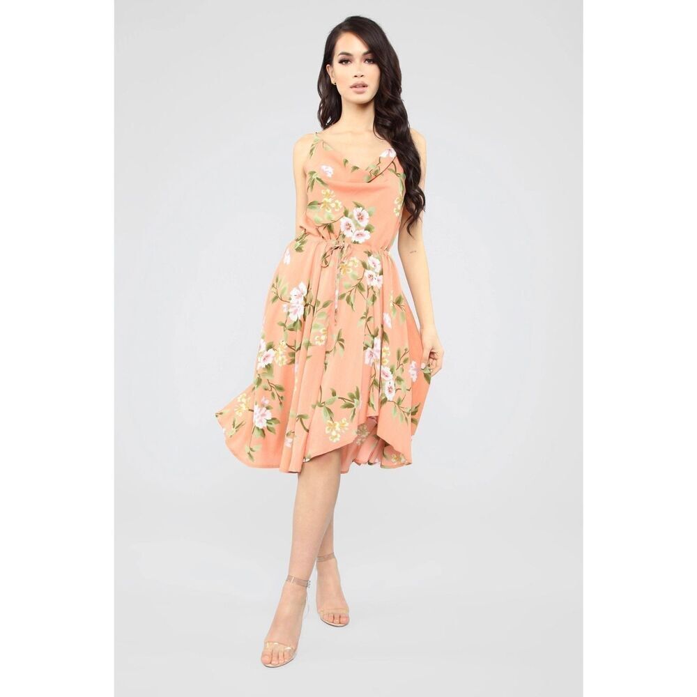 Fashion Nova Love In Bloom Cowl Neck Mid